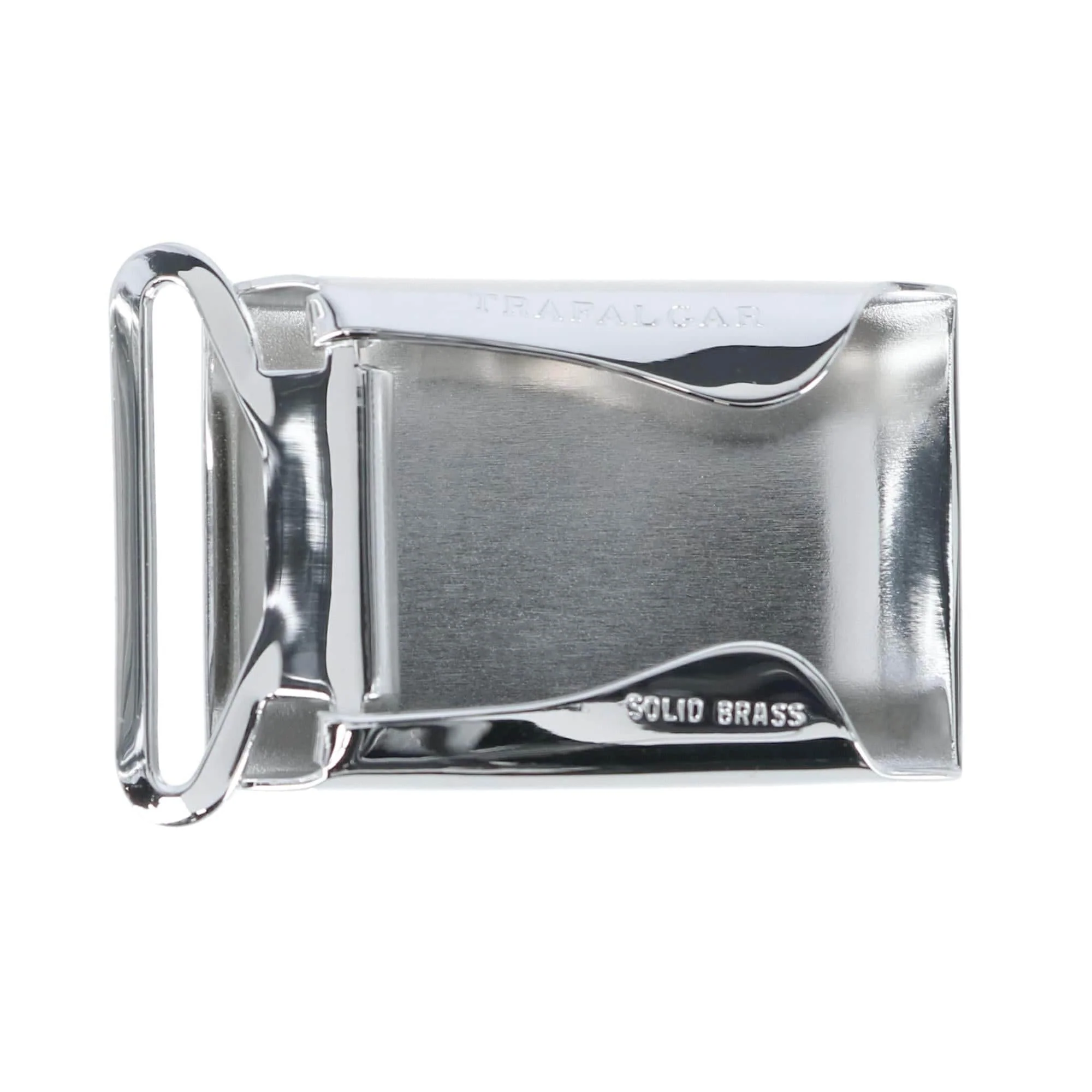 25mm Engine Turned Engraved Compression Belt Buckle with Small Loop - Image 4