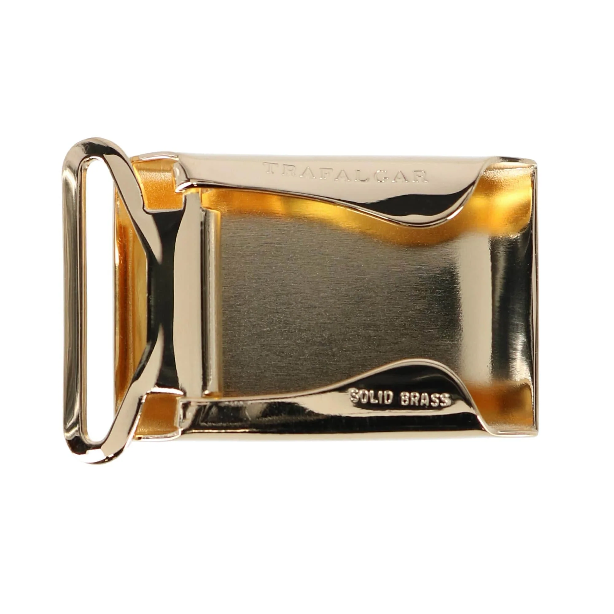 25mm Engine Turned Engraved Compression Belt Buckle with Small Loop - Image 5