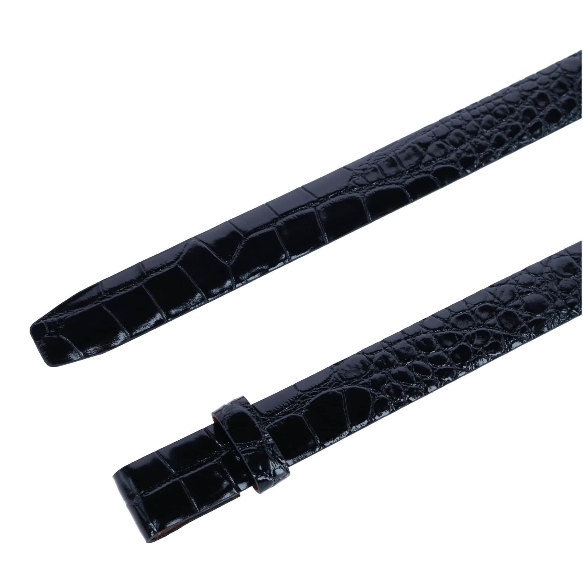 25mm Gator Embossed Leather Belt Strap - Image 5