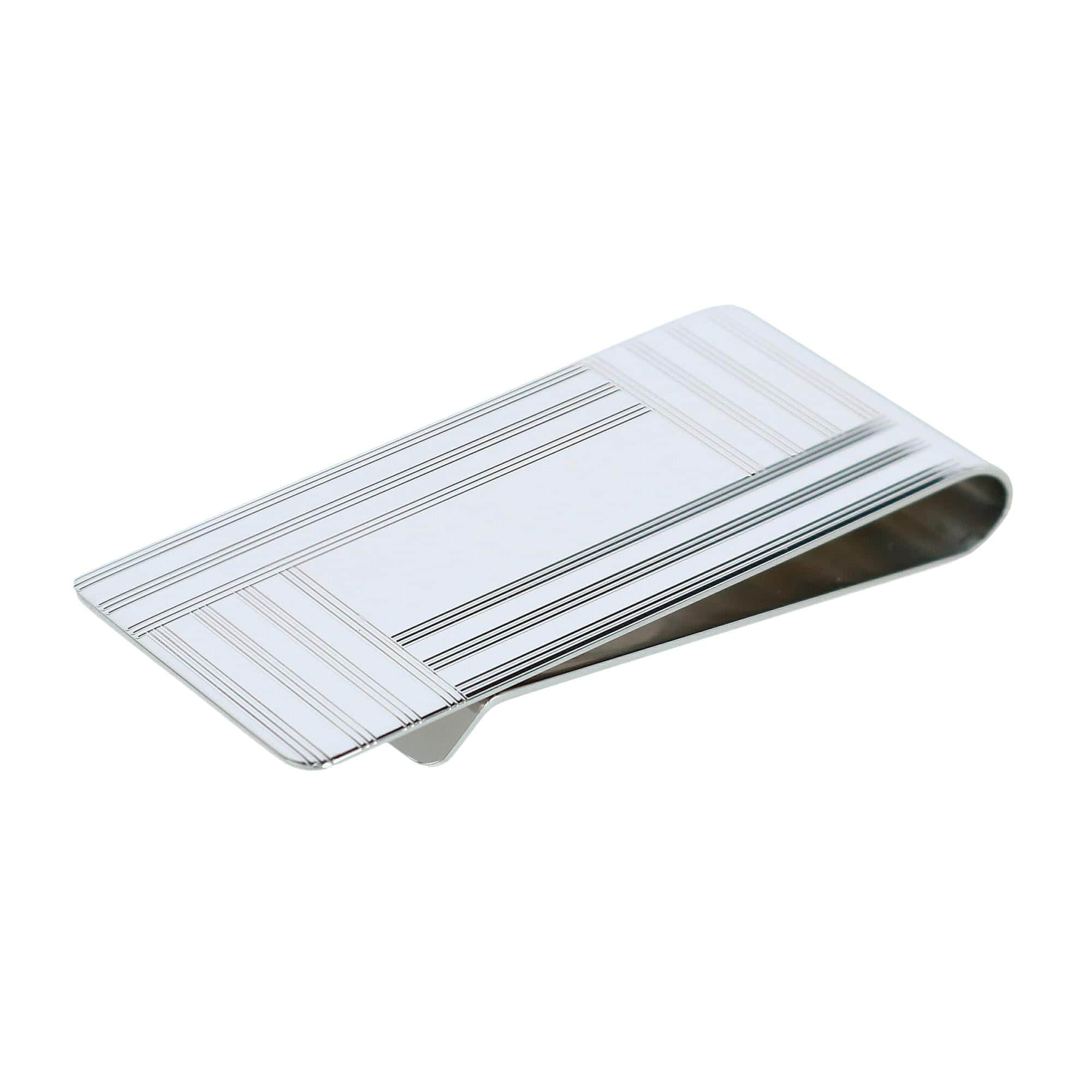 25mm Sterling Silver Engine Turned Money Clip - Image 3