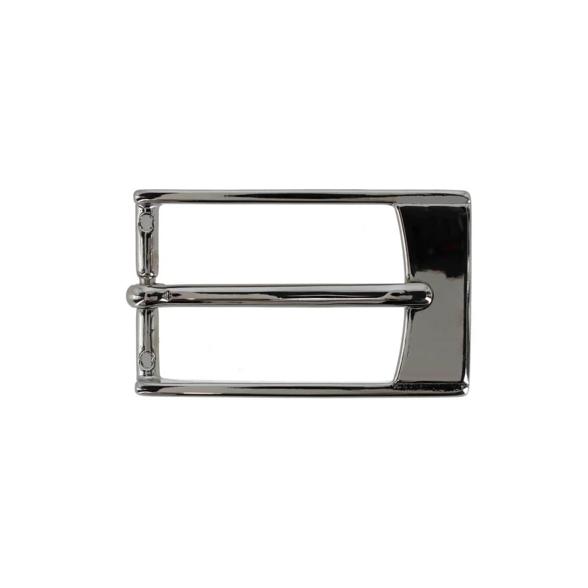 30mm Elongated Rectangular Solid Brass Italian Harness Belt Buckle - Image 2