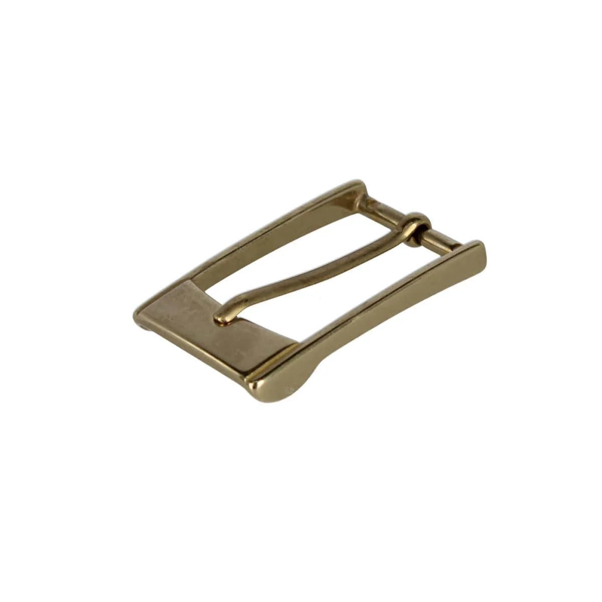 30mm Elongated Rectangular Solid Brass Italian Harness Belt Buckle - Image 5