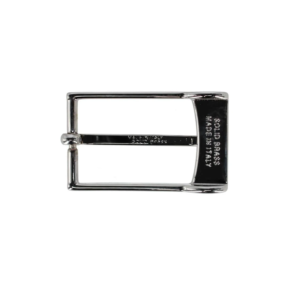 30mm Elongated Rectangular Solid Brass Italian Harness Belt Buckle - Image 6