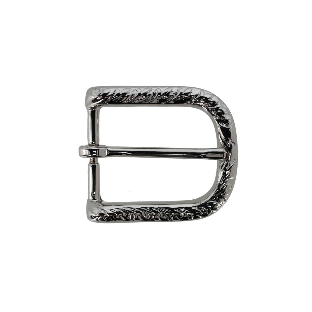 30mm Italian Rippled Textured Solid Brass Harness Belt Buckle - Image 2