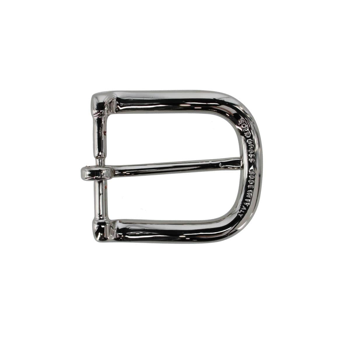 30mm Italian Rippled Textured Solid Brass Harness Belt Buckle - Image 4