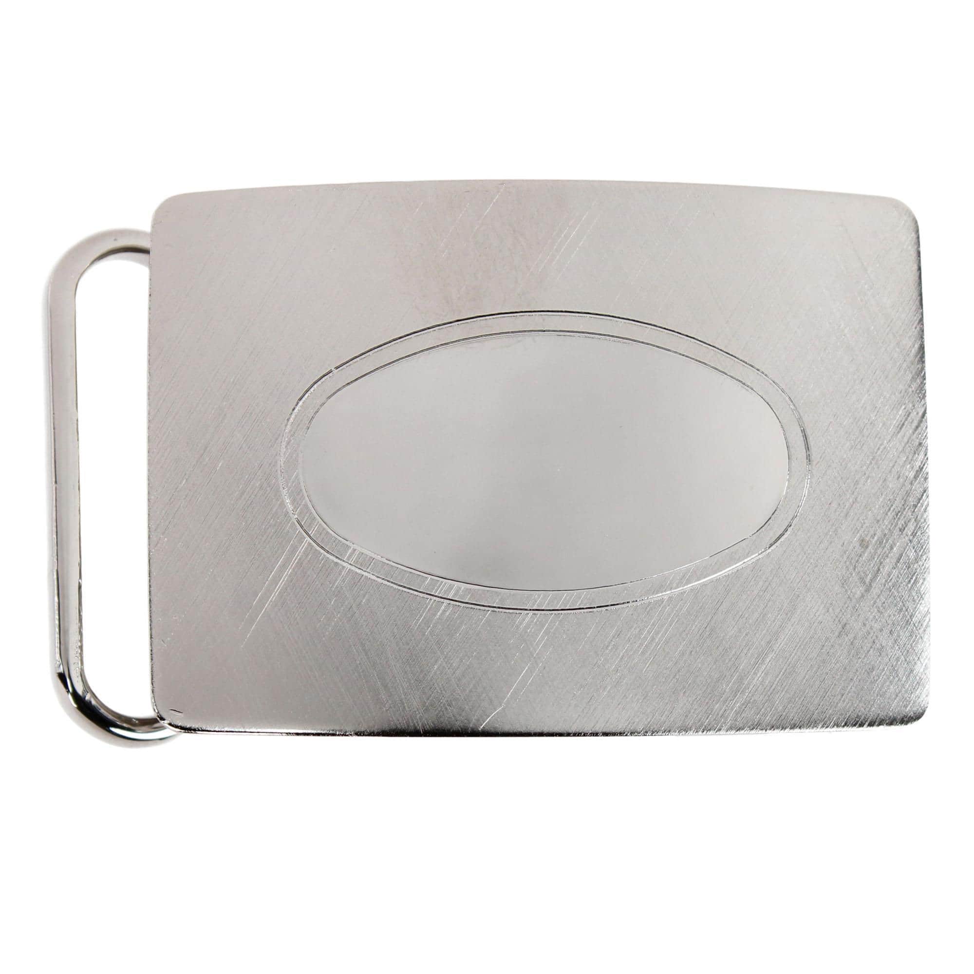 30mm Oval Signet Brass Based Compression Belt Buckle - Image 3