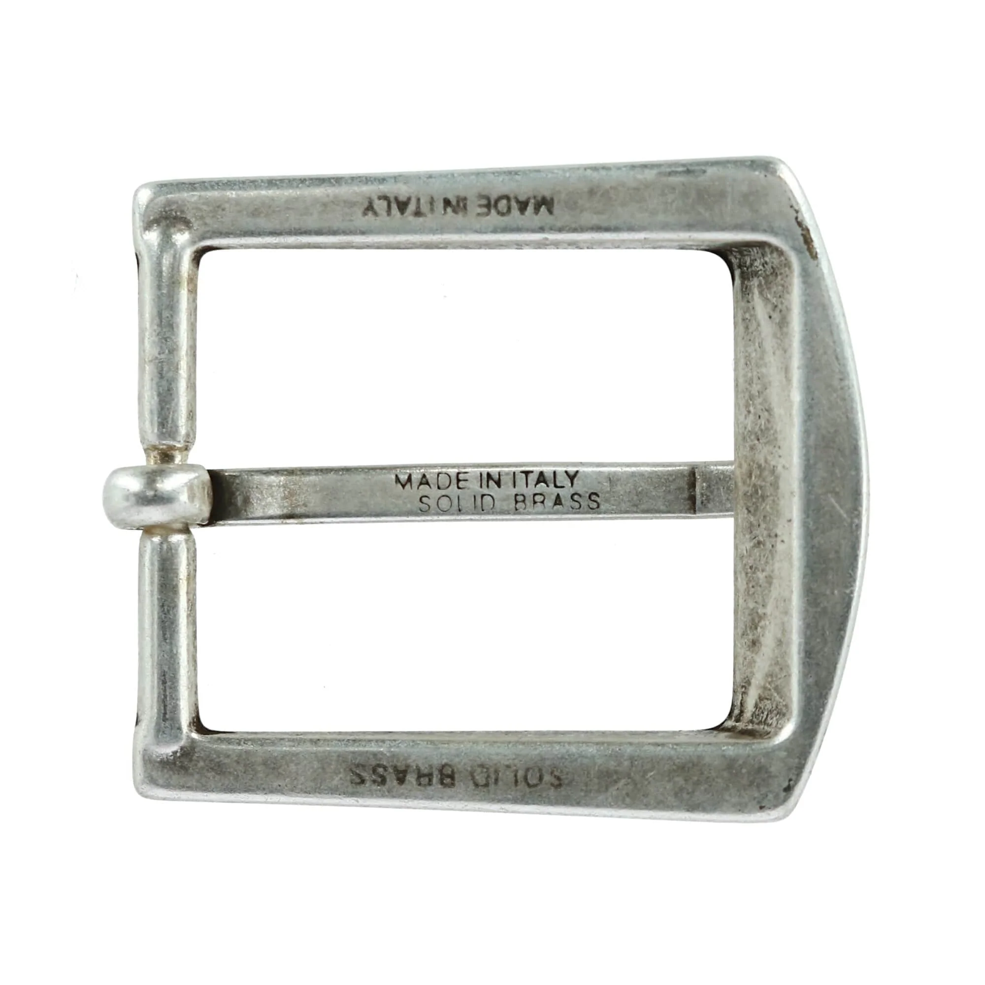 32mm Square Bubble Edge Solid Brass Harness Belt Buckle - Image 3