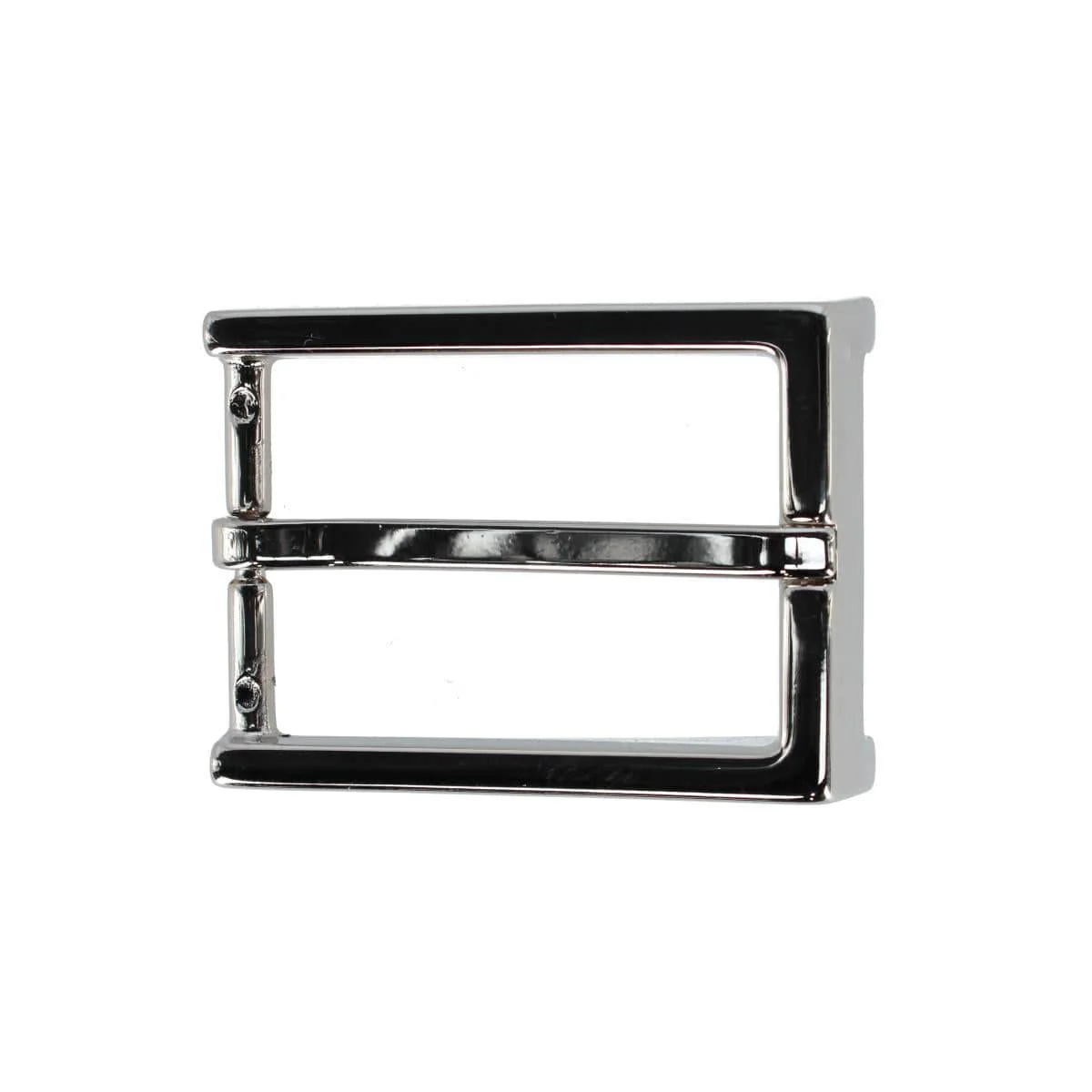 35mm Italian Classic Rectangular Sold Brass Harness Belt Buckle - Image 2