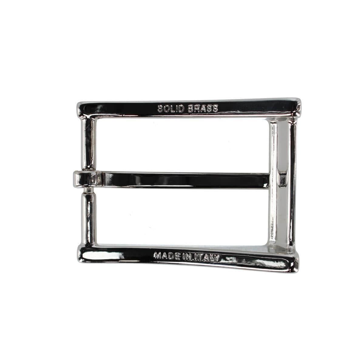 35mm Italian Classic Rectangular Sold Brass Harness Belt Buckle - Image 4