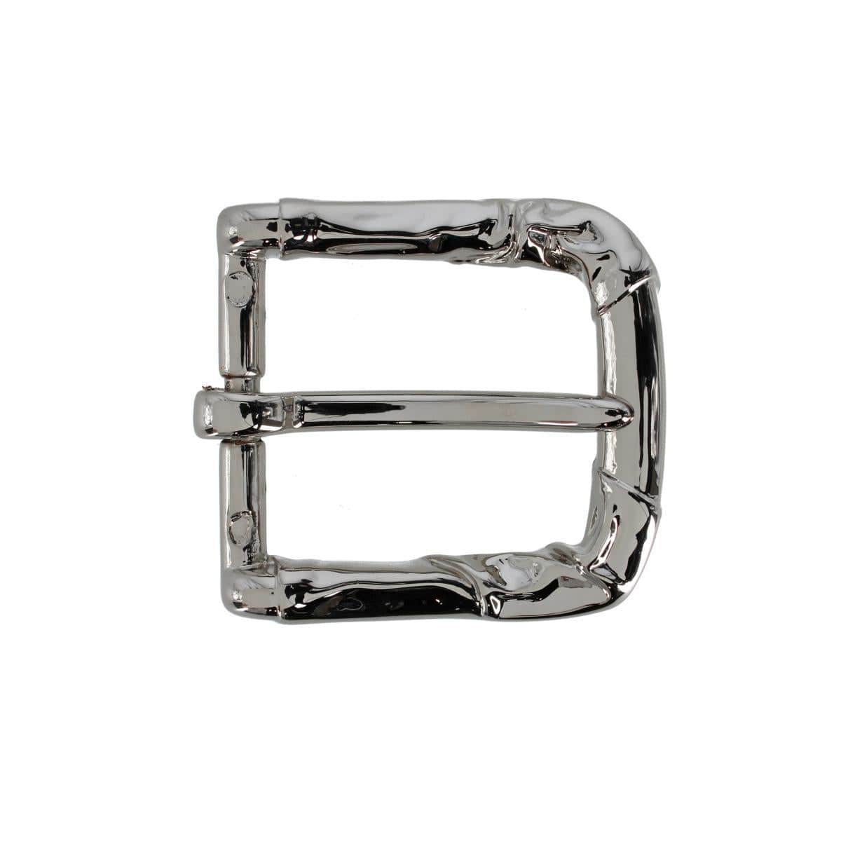 35mm Italian Rippled Textured Solid Brass Harness Belt Buckle - Image 2