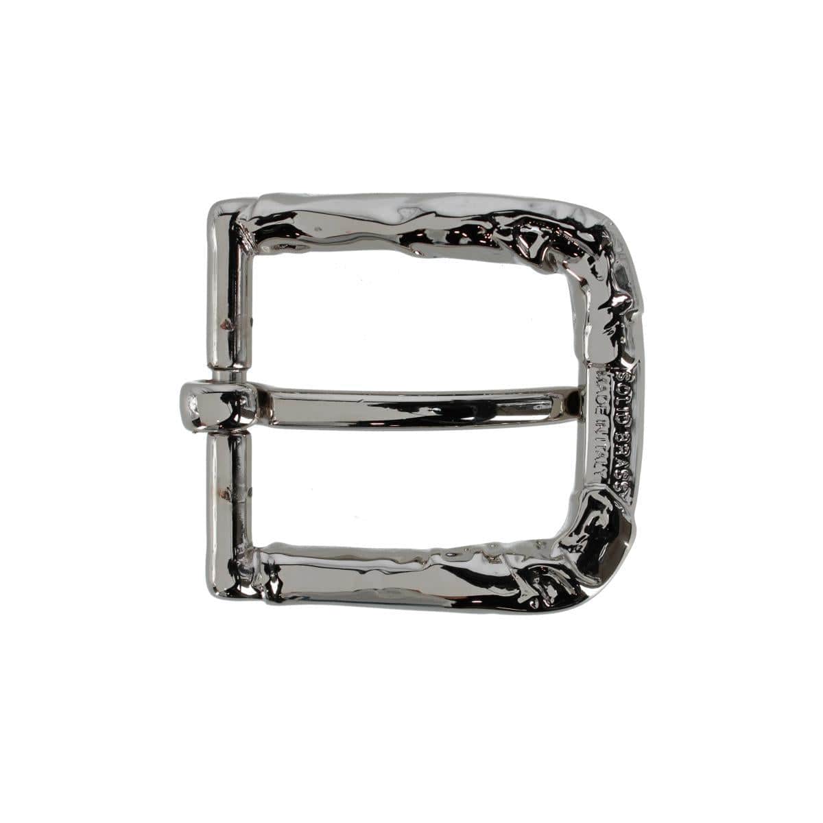 35mm Italian Rippled Textured Solid Brass Harness Belt Buckle - Image 4
