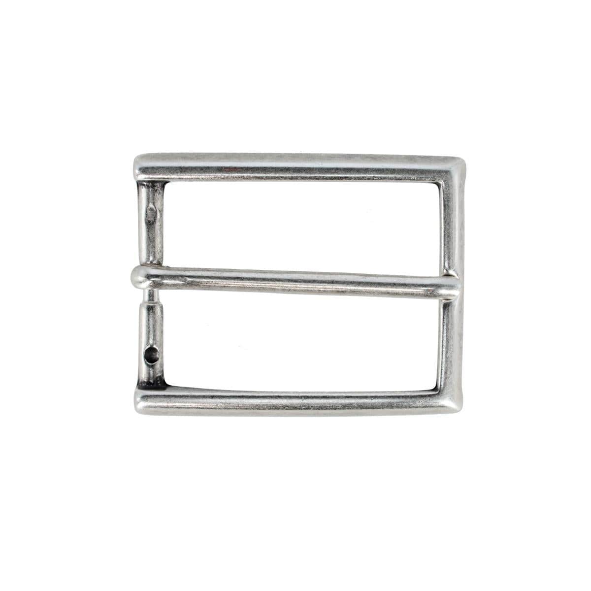 35mm Italian Simply Classic Rectangular Solid Brass Harness Belt Buckle - Image 2