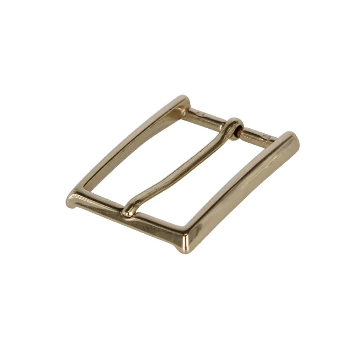 35mm Italian Simply Classic Rectangular Solid Brass Harness Belt Buckle - Image 5