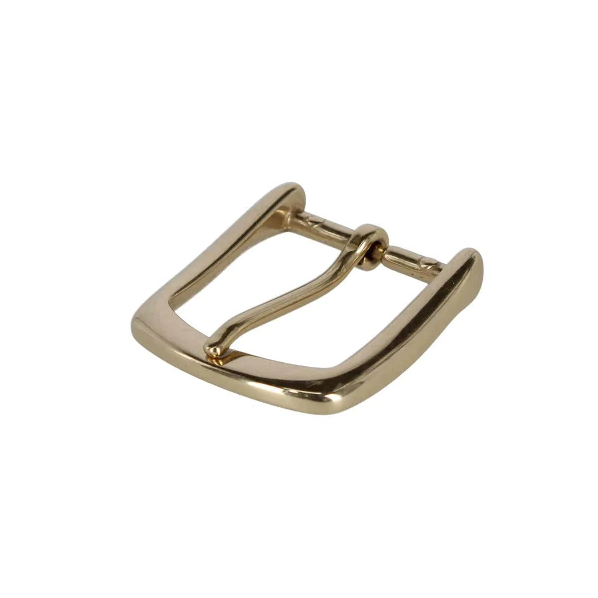 35mm Italian Solid Brass Rounded Edged Harness Belt Buckle - Image 5