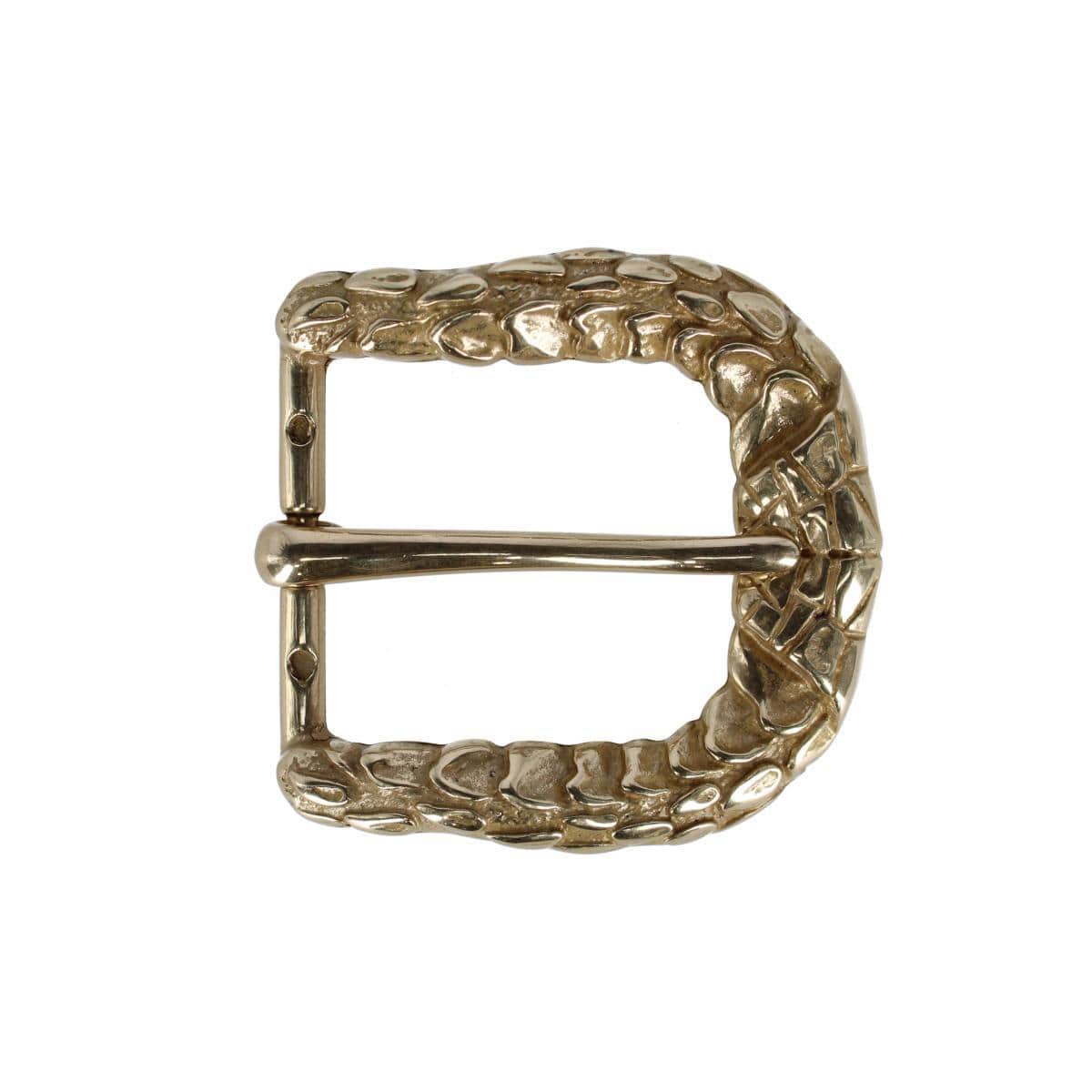 35mm Opulent Scaled Italian Solid Brass Harness Belt Buckle - Image 2