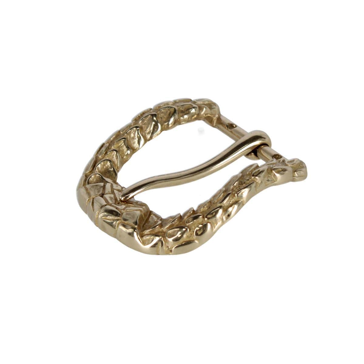 35mm Opulent Scaled Italian Solid Brass Harness Belt Buckle - Image 3