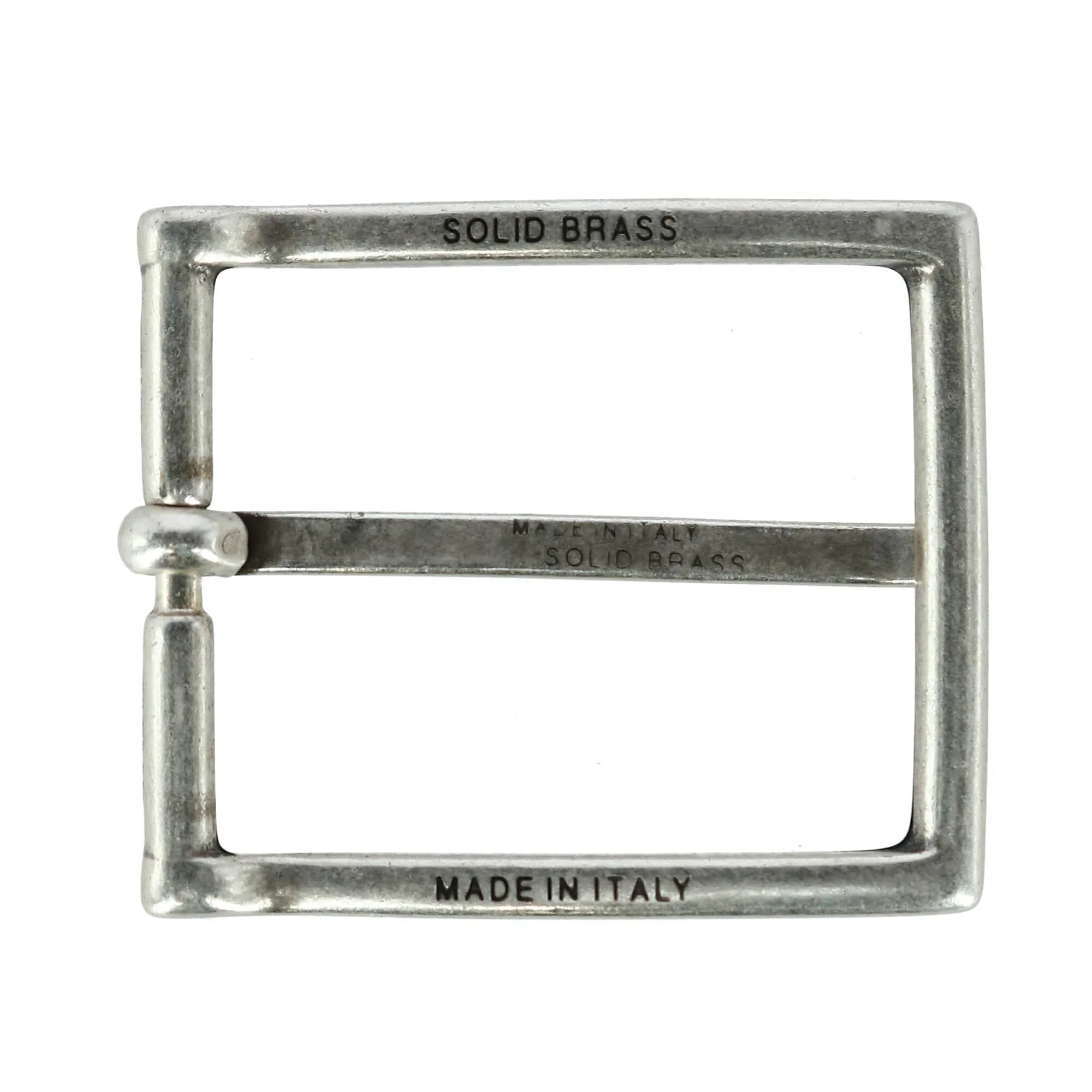 35mm Classic Solid Brass Single Pronged Harness Belt Buckle - Image 3