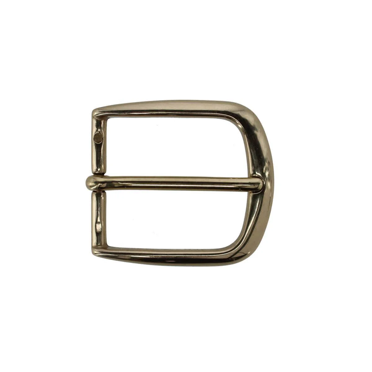 35mm Solid Brass Italian Classic Rounded Harness Belt Buckle - Image 3
