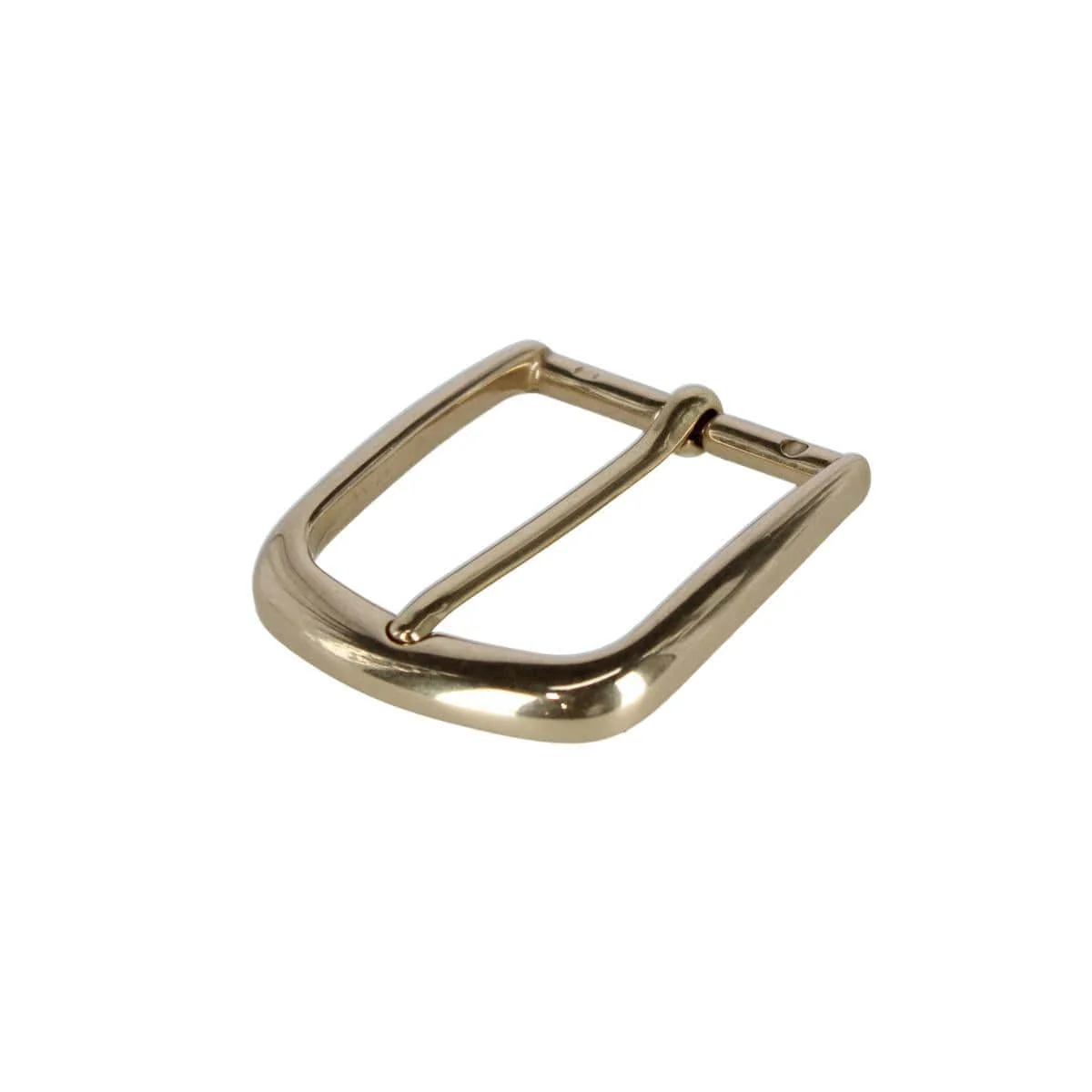 35mm Solid Brass Italian Classic Rounded Harness Belt Buckle - Image 5