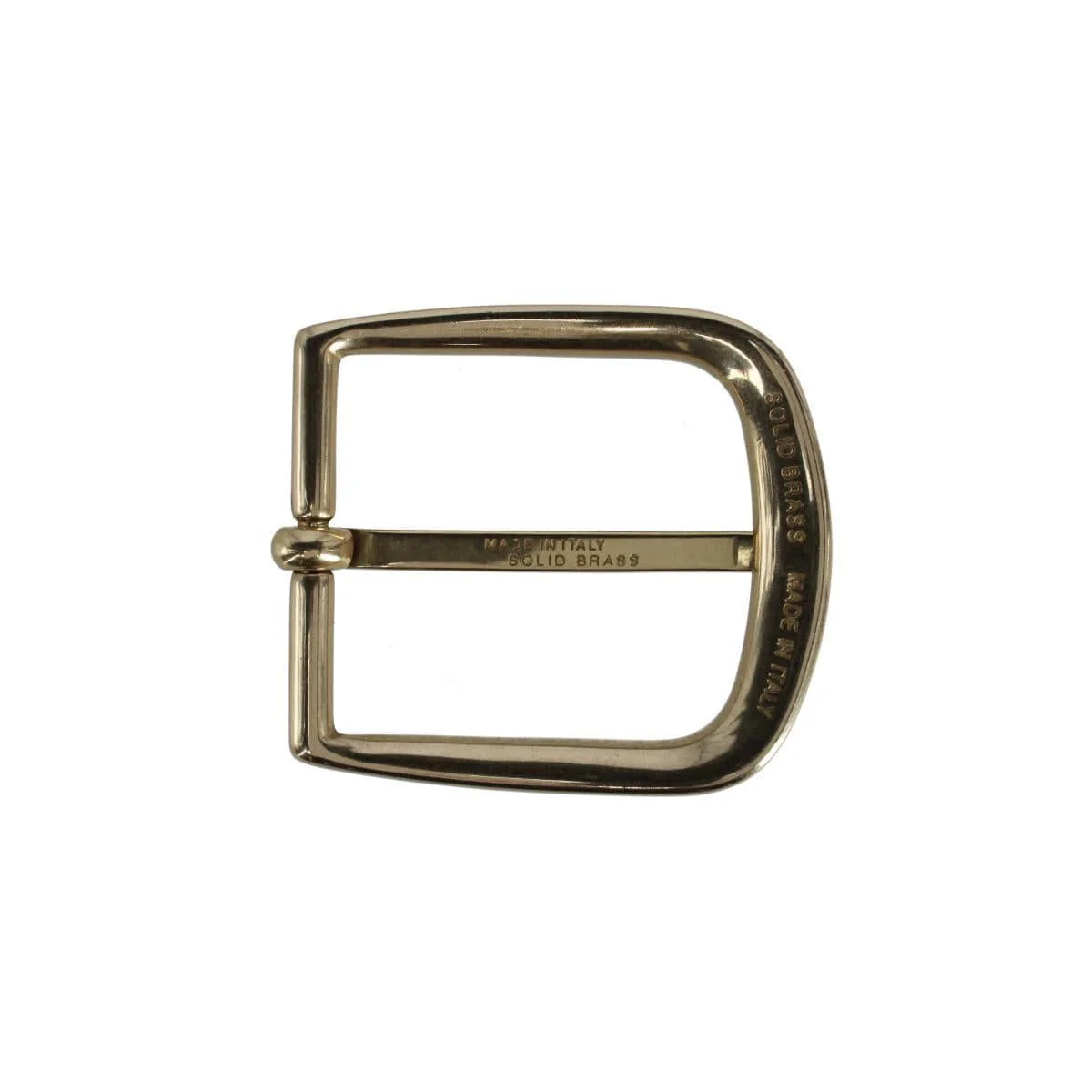 35mm Solid Brass Italian Classic Rounded Harness Belt Buckle - Image 7