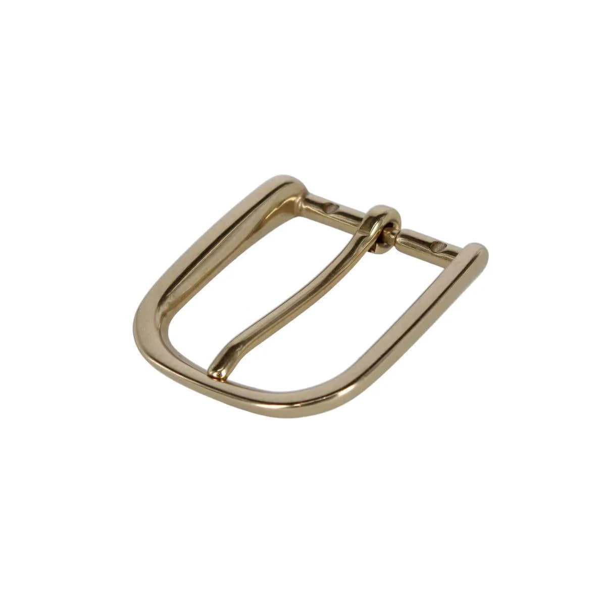 35mm Solid Brass Italian Rounded Edged Harness Belt Buckle - Image 5