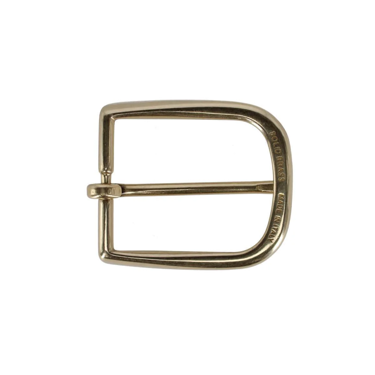 35mm Solid Brass Italian Rounded Edged Harness Belt Buckle - Image 7