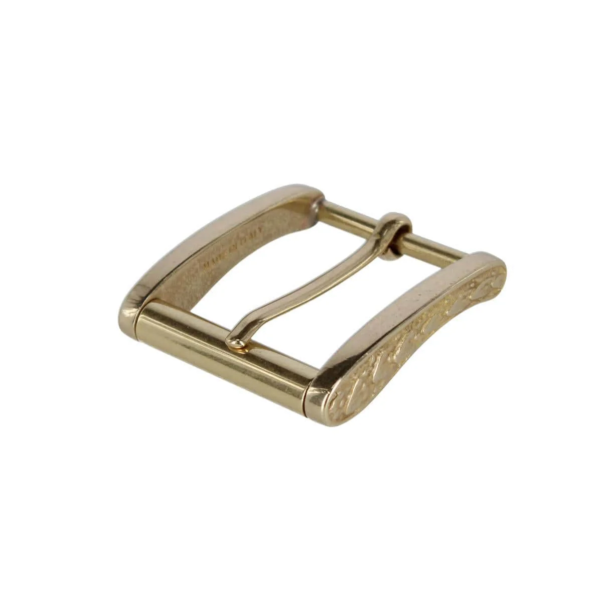 35mm Solid Brass Side Detailed Roller Harness Belt Buckle - Image 5