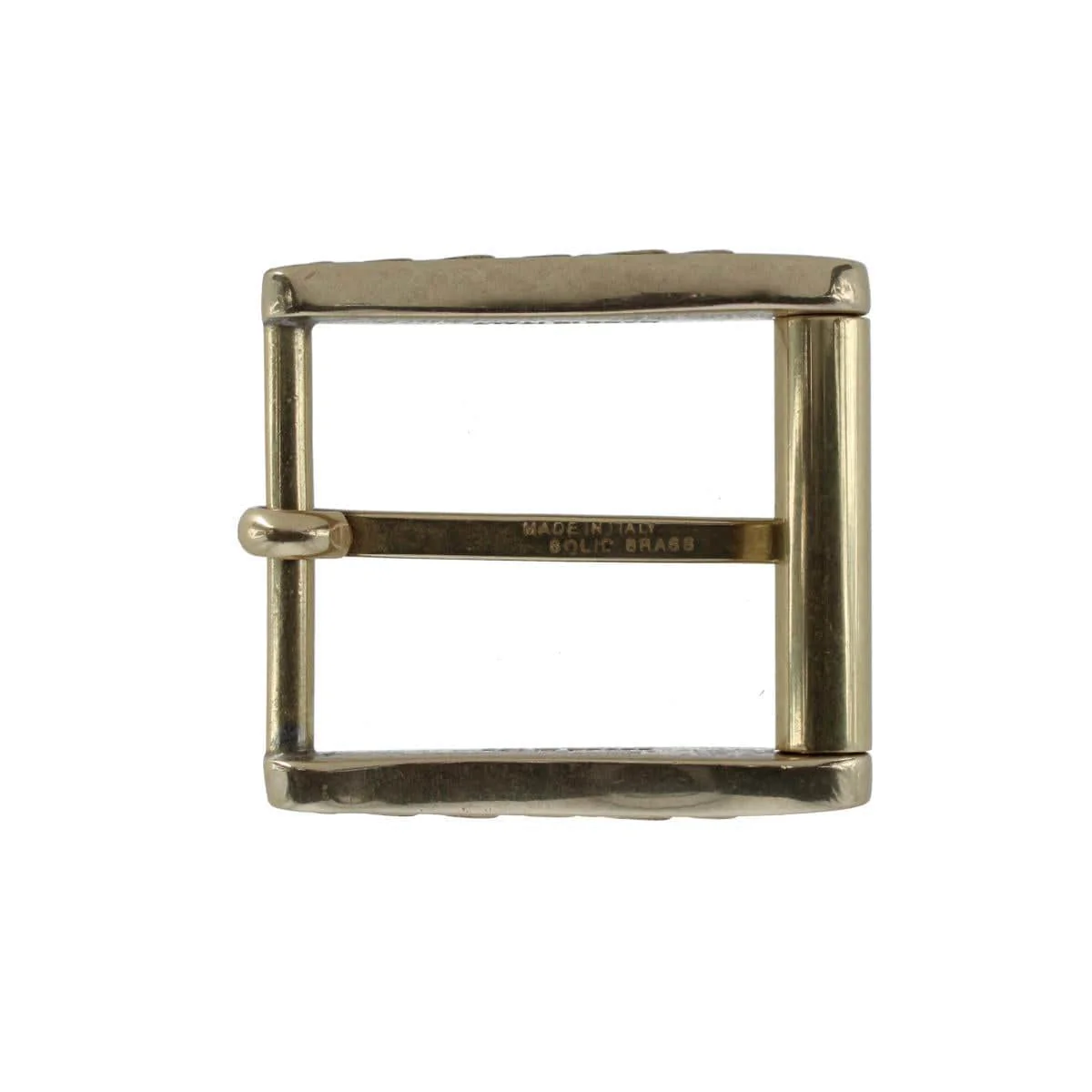 35mm Solid Brass Side Detailed Roller Harness Belt Buckle - Image 7