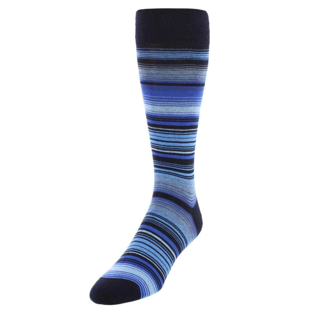 Aciano Micro Mulit-Stripe Mid-Calf Dress Socks (1 Pair) - Image 2