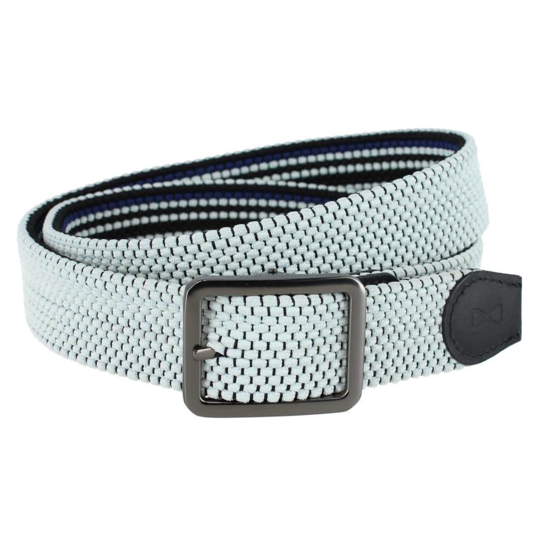 Alejandro Black Stripes and White Reversible Braided 35MM Casual Golf Belt - Image 5