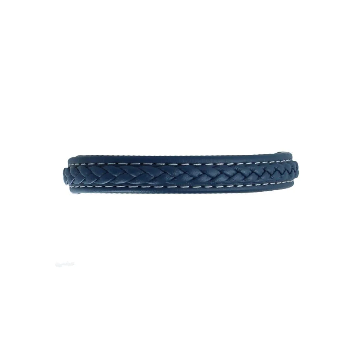 Amari's Azure Stitched Leather Secure Clasped Bracelet - Image 5