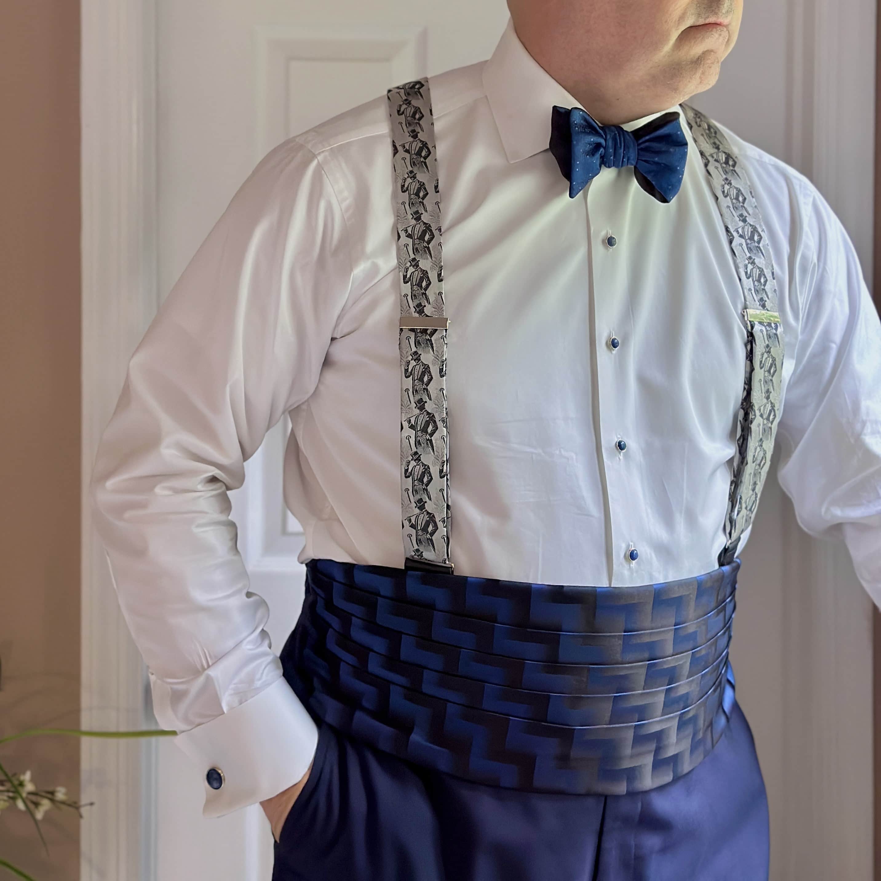 Ambrose Dapper Night Silk Formal End Braces - Image 6