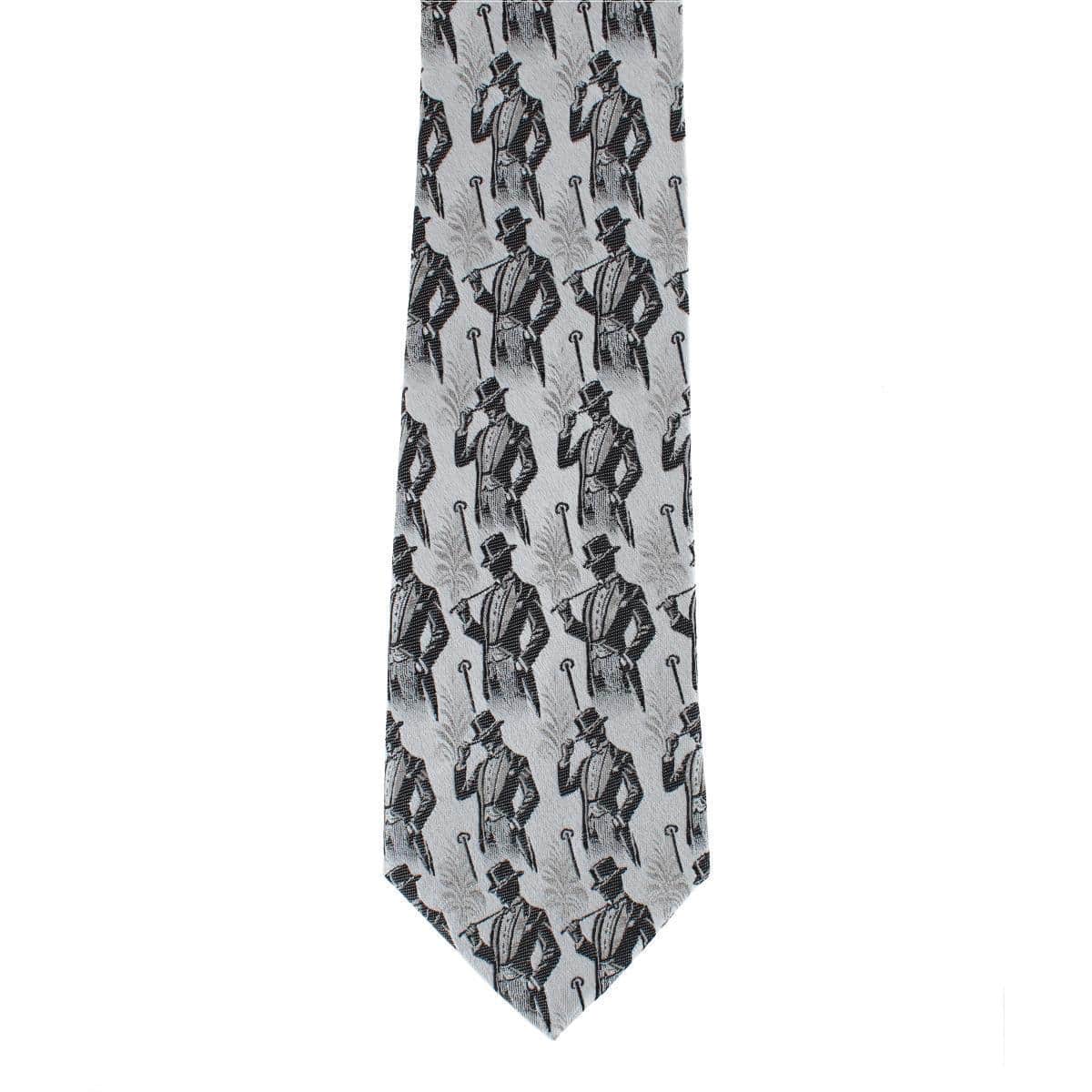 Ambrose Dapper Night Silk Formal End Braces and Necktie Set - Image 6