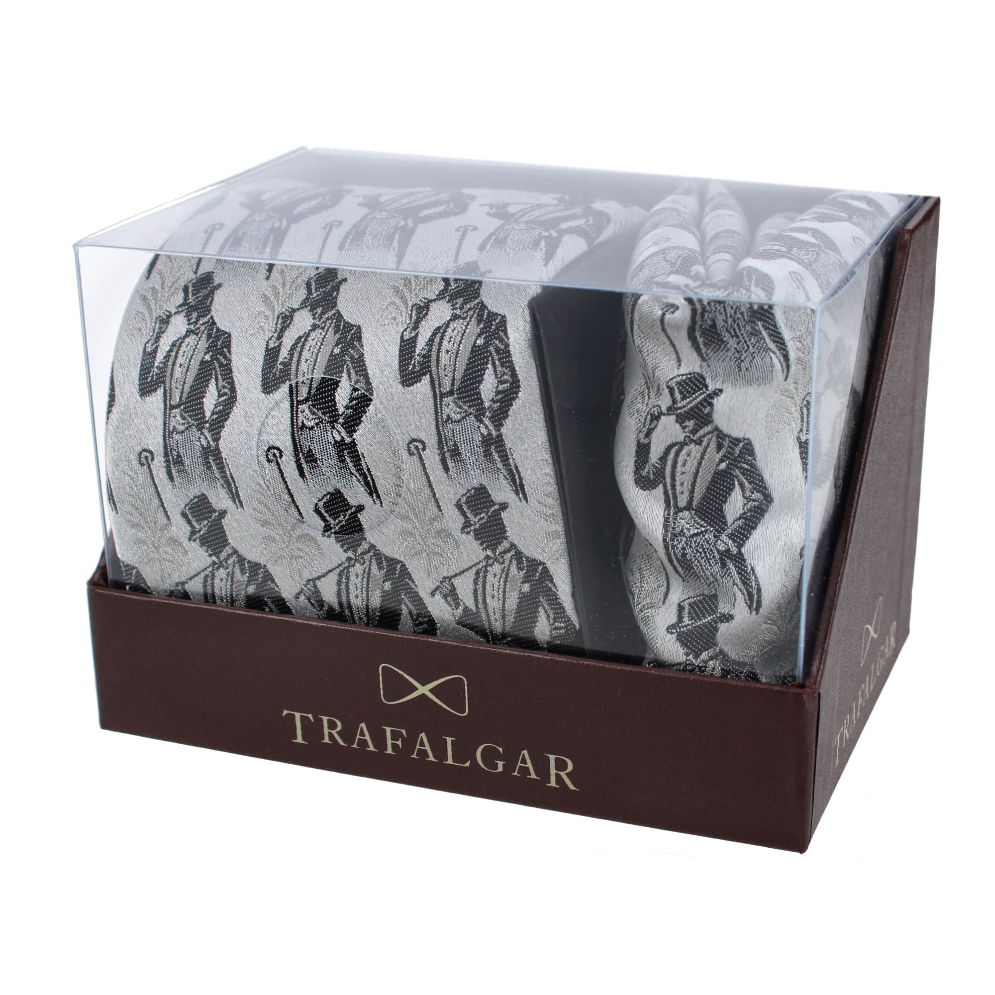 Ambrose Dapper Night Silk Novelty Necktie and Pocket Square Set - Image 6