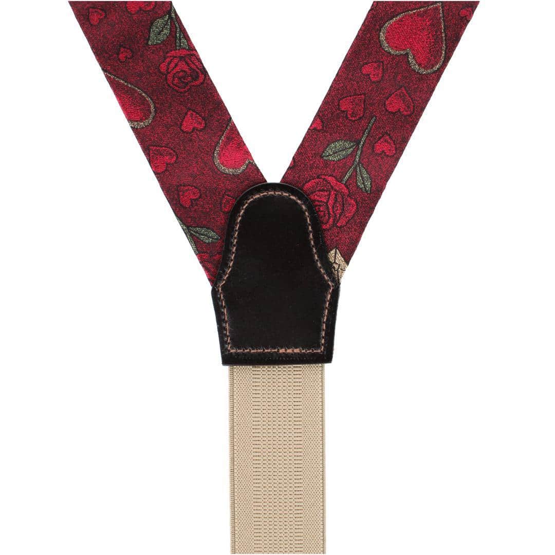 Amor Valentine's Note Silk Button End Braces - Image 4