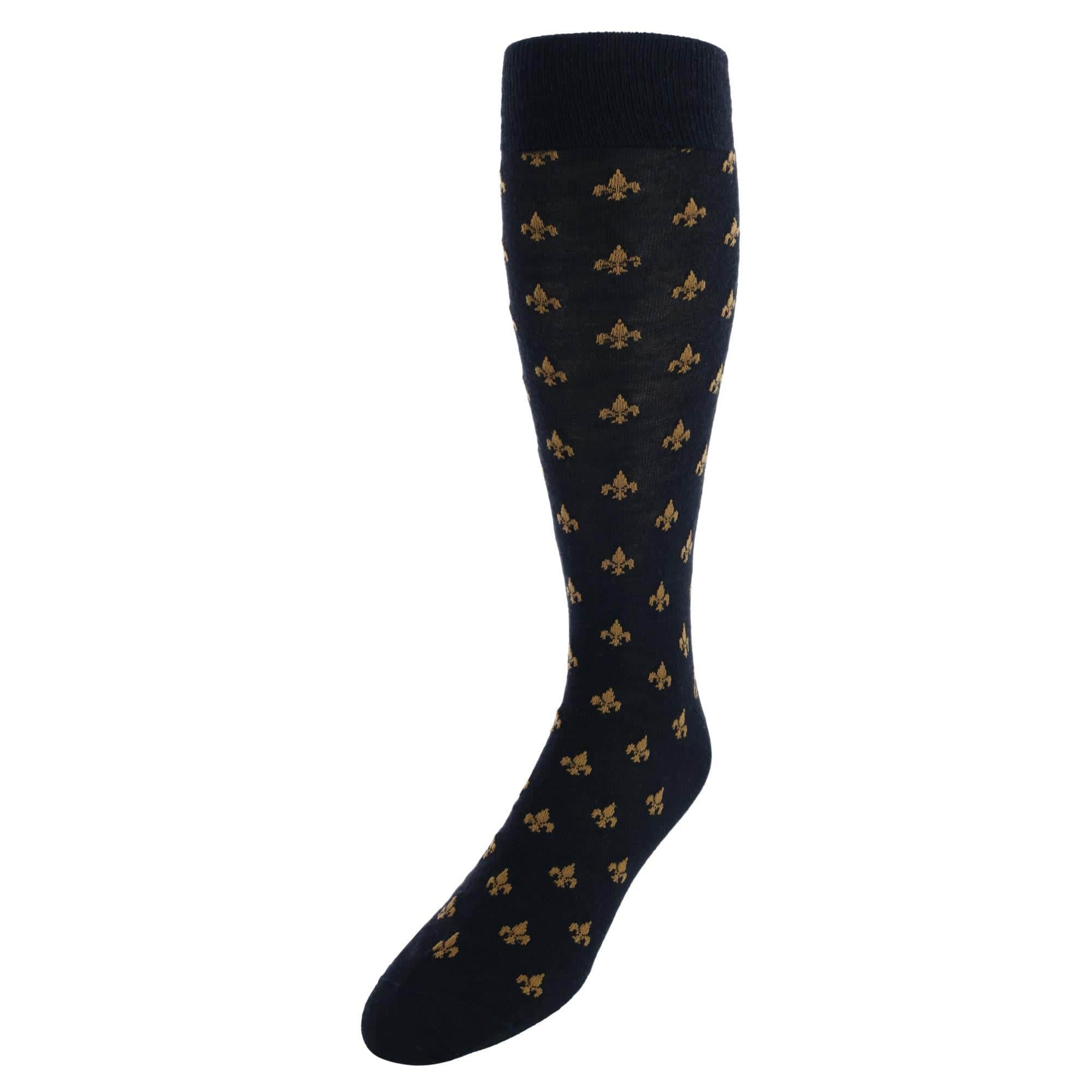 Atlas Fleur De Lis Over The Calf Fine Merino Wool Socks (1 Pair) - Image 2