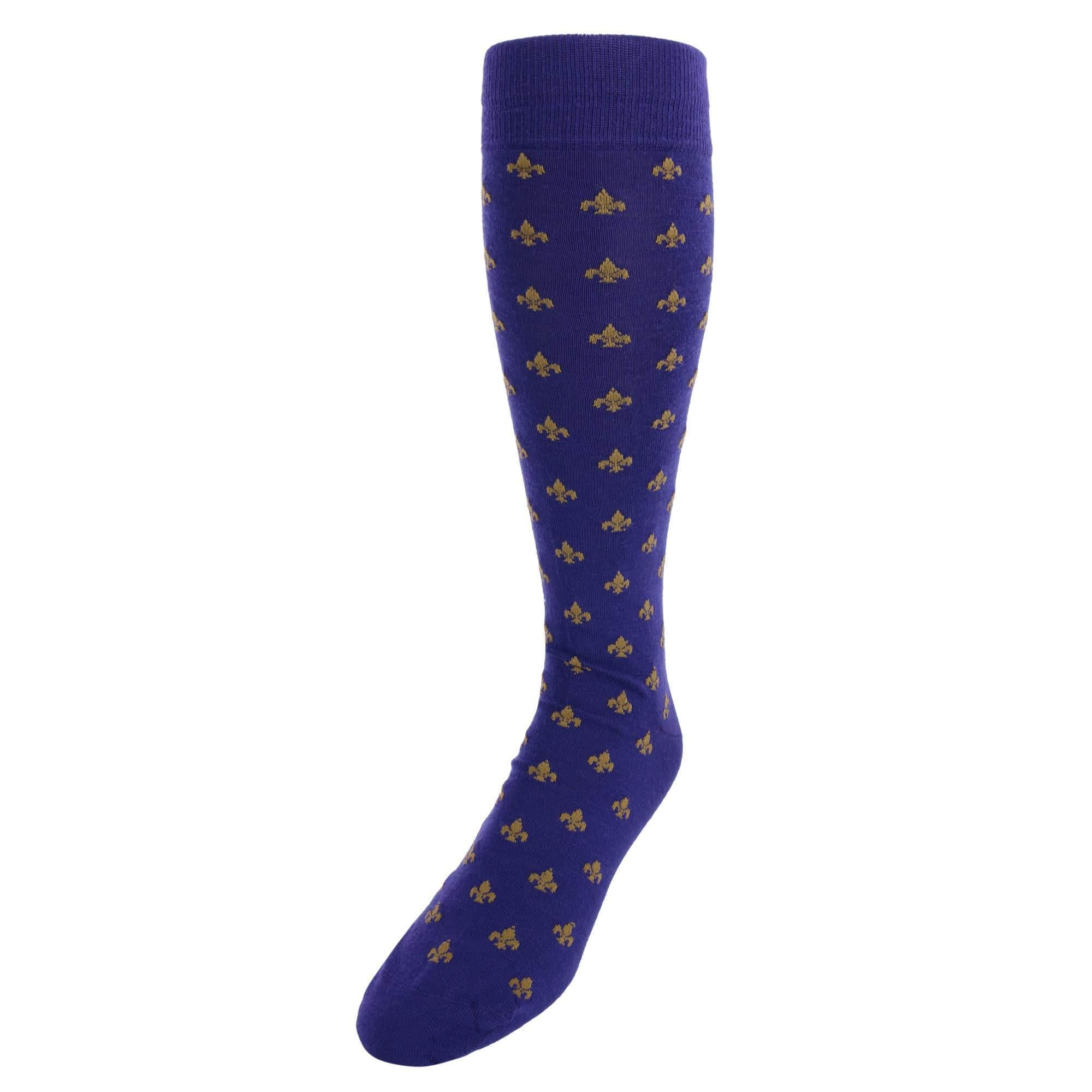 Atlas Fleur De Lis Over The Calf Fine Merino Wool Socks (1 Pair) - Image 3