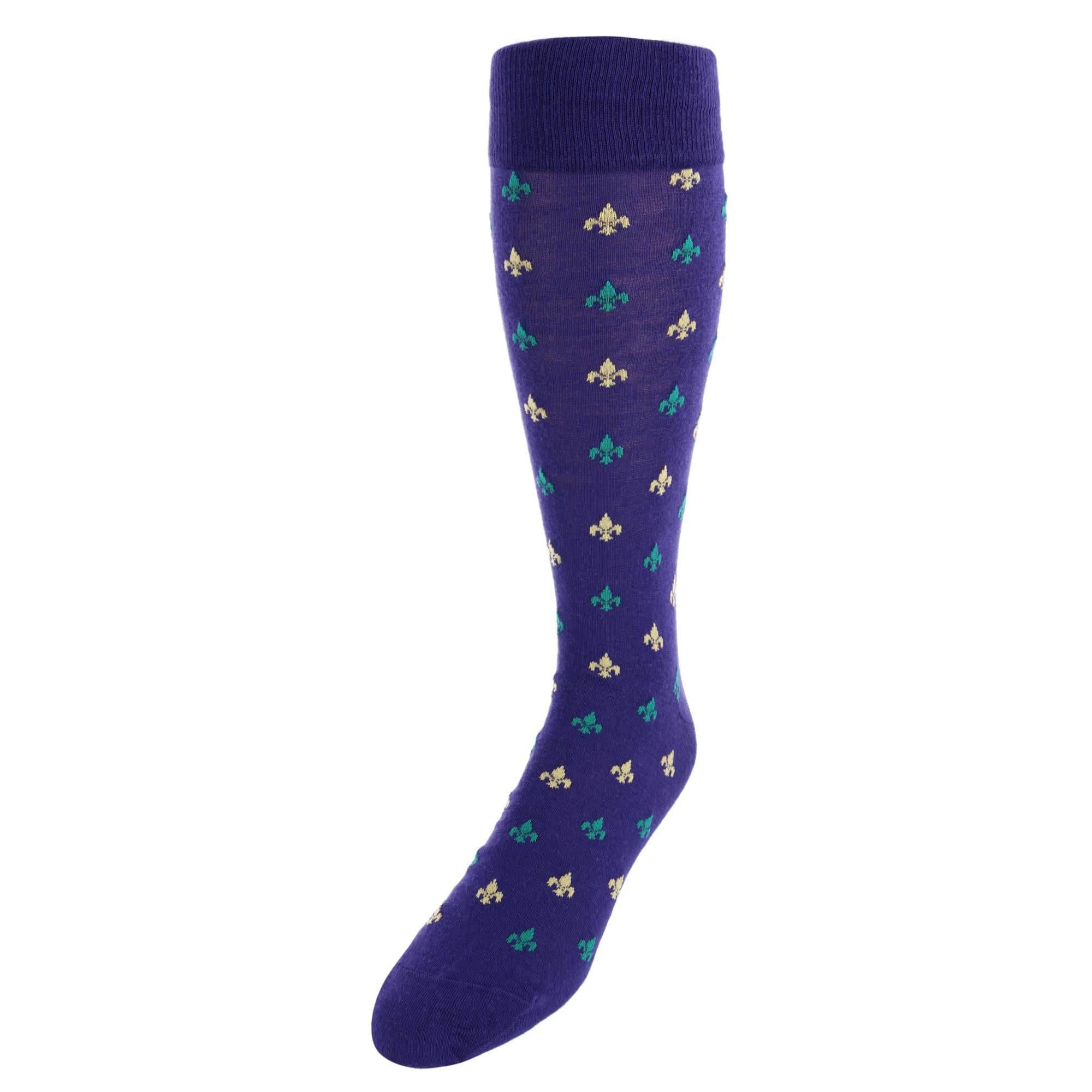 Atlas Fleur De Lis Over The Calf Fine Merino Wool Socks (1 Pair) - Image 4