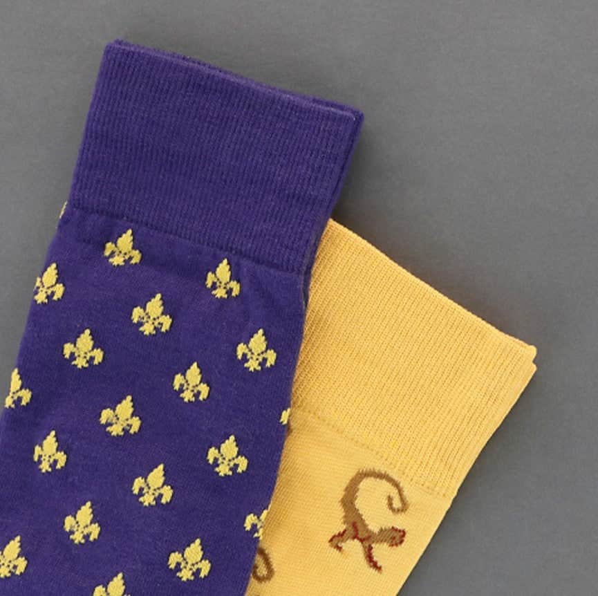 Atlas Fleur De Lis Over The Calf Fine Merino Wool Socks (1 Pair) - Image 6