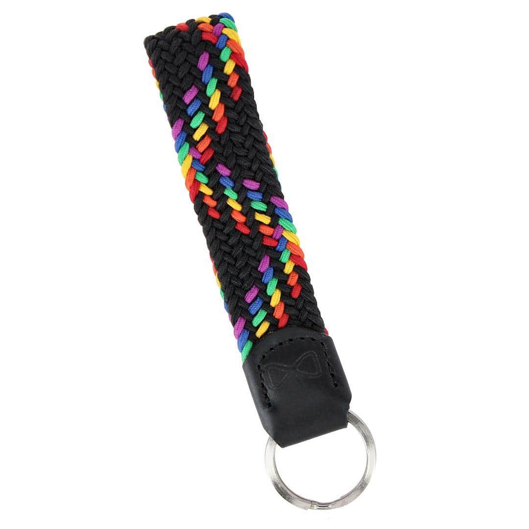 Augusta 25mm Leather & Braided Webbing Keychain - Image 2