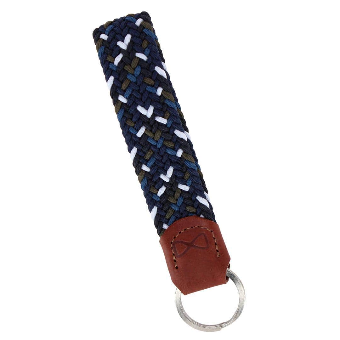 Augusta 25mm Leather & Braided Webbing Keychain - Image 3