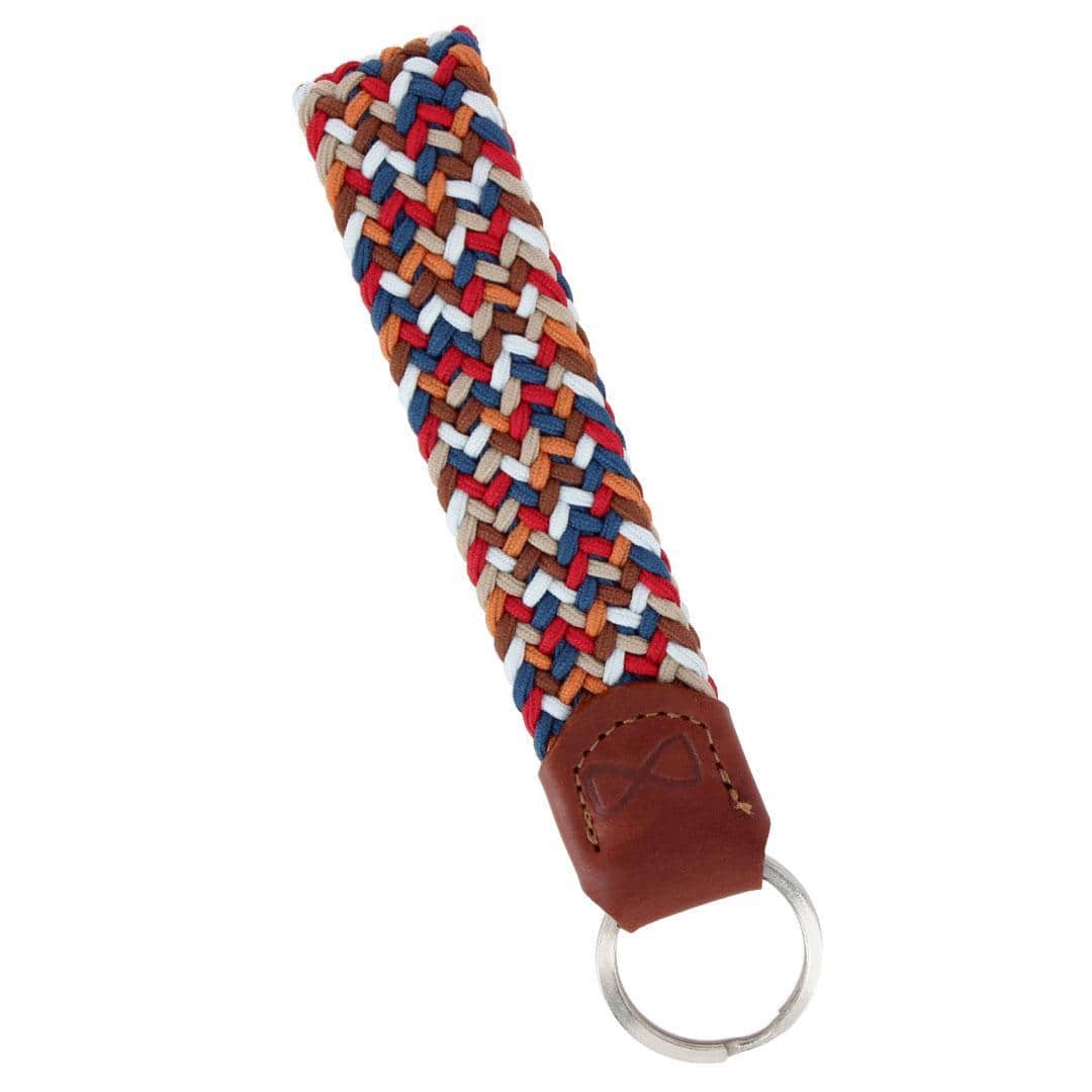 Augusta 25mm Leather & Braided Webbing Keychain - Image 4