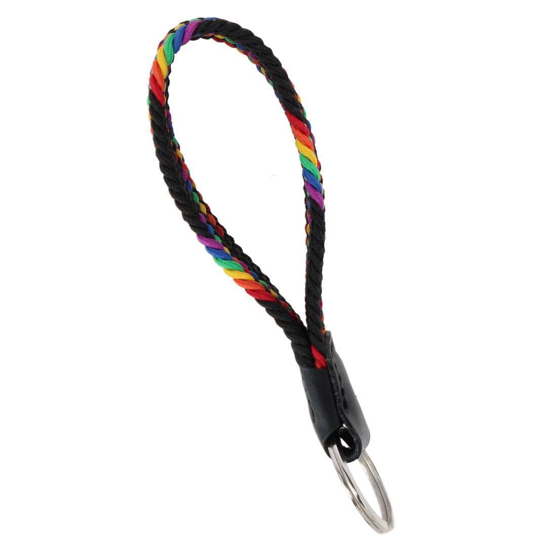 Augusta 25mm Leather & Braided Webbing Keychain - Image 5