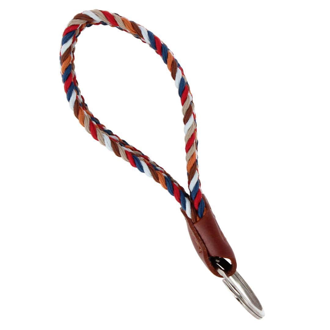 Augusta 25mm Leather & Braided Webbing Keychain - Image 7