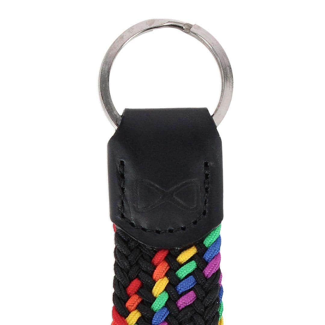Augusta 25mm Leather & Braided Webbing Keychain - Image 8