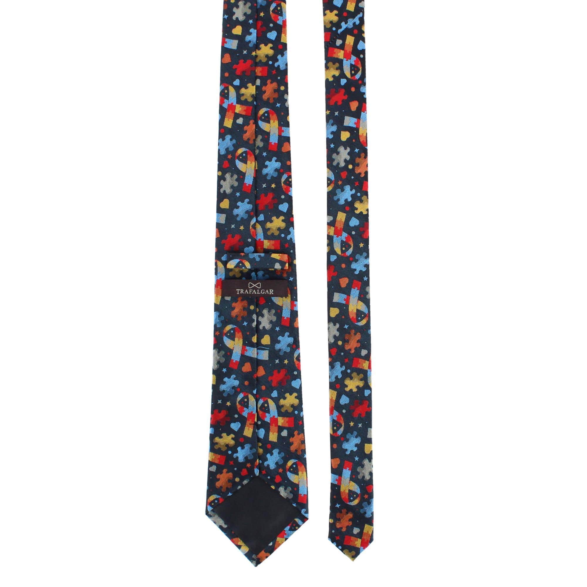 Autism Visibility Novelty Silk Necktie - Image 4