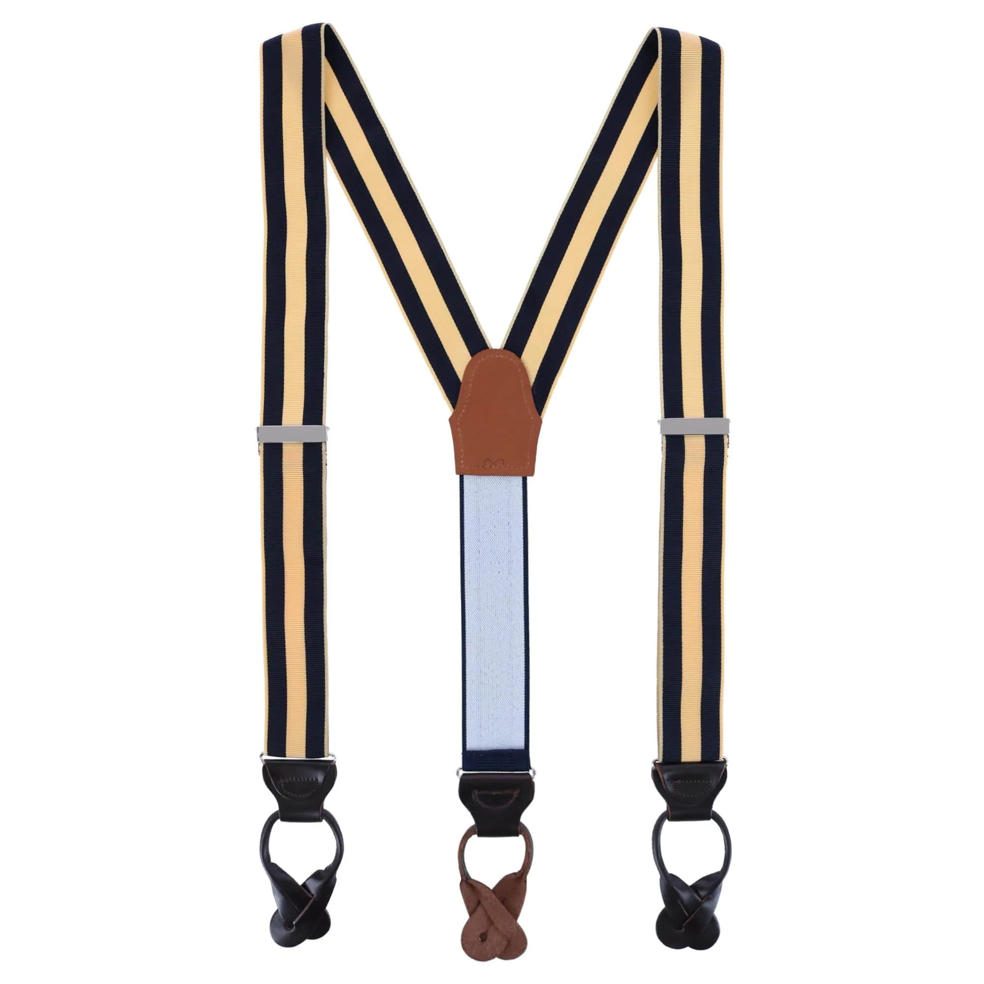 Balint 38MM Striped Non Stretch Grosgrain Ribbon Button End Braces - Image 10