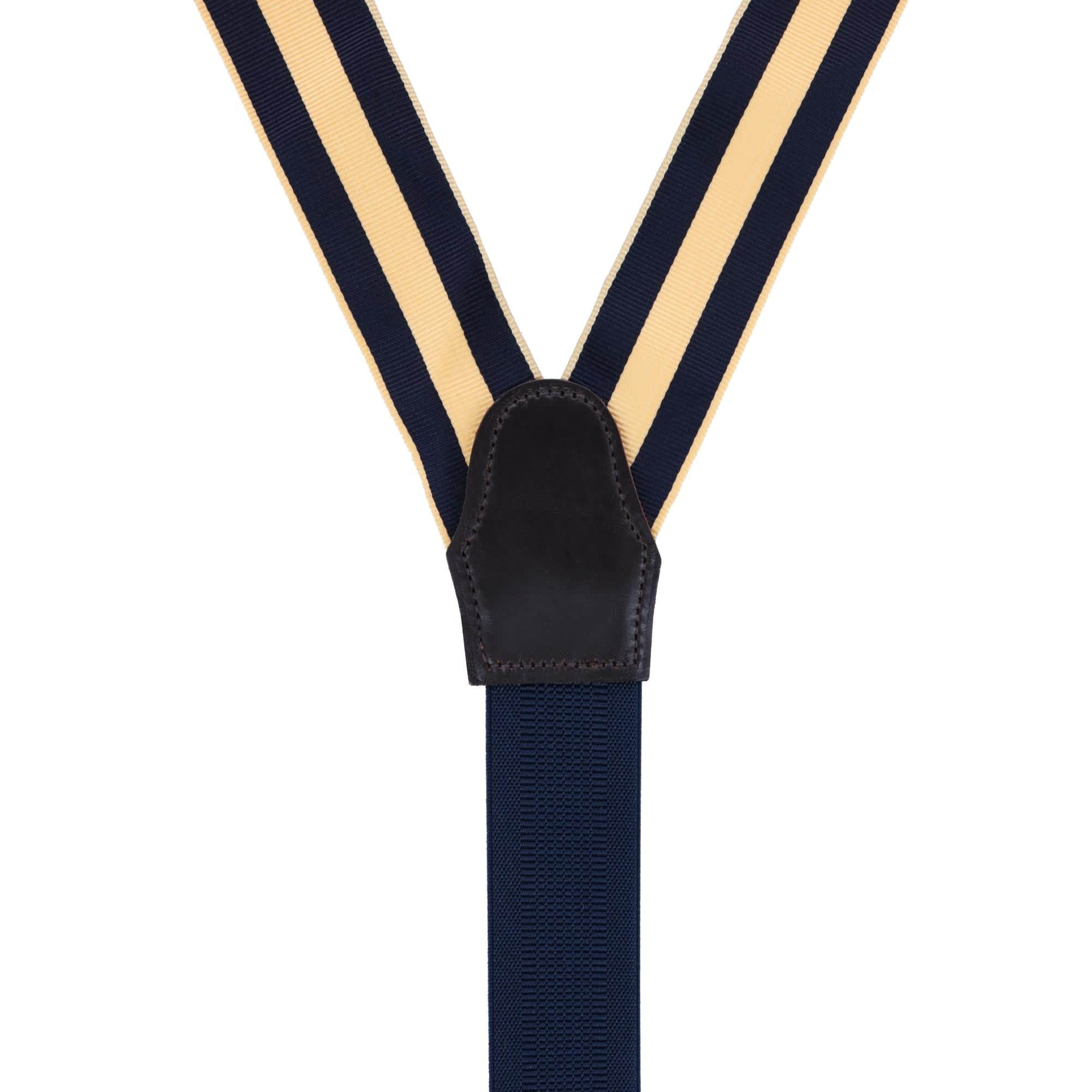 Balint 38MM Striped Non Stretch Grosgrain Ribbon Button End Braces - Image 15