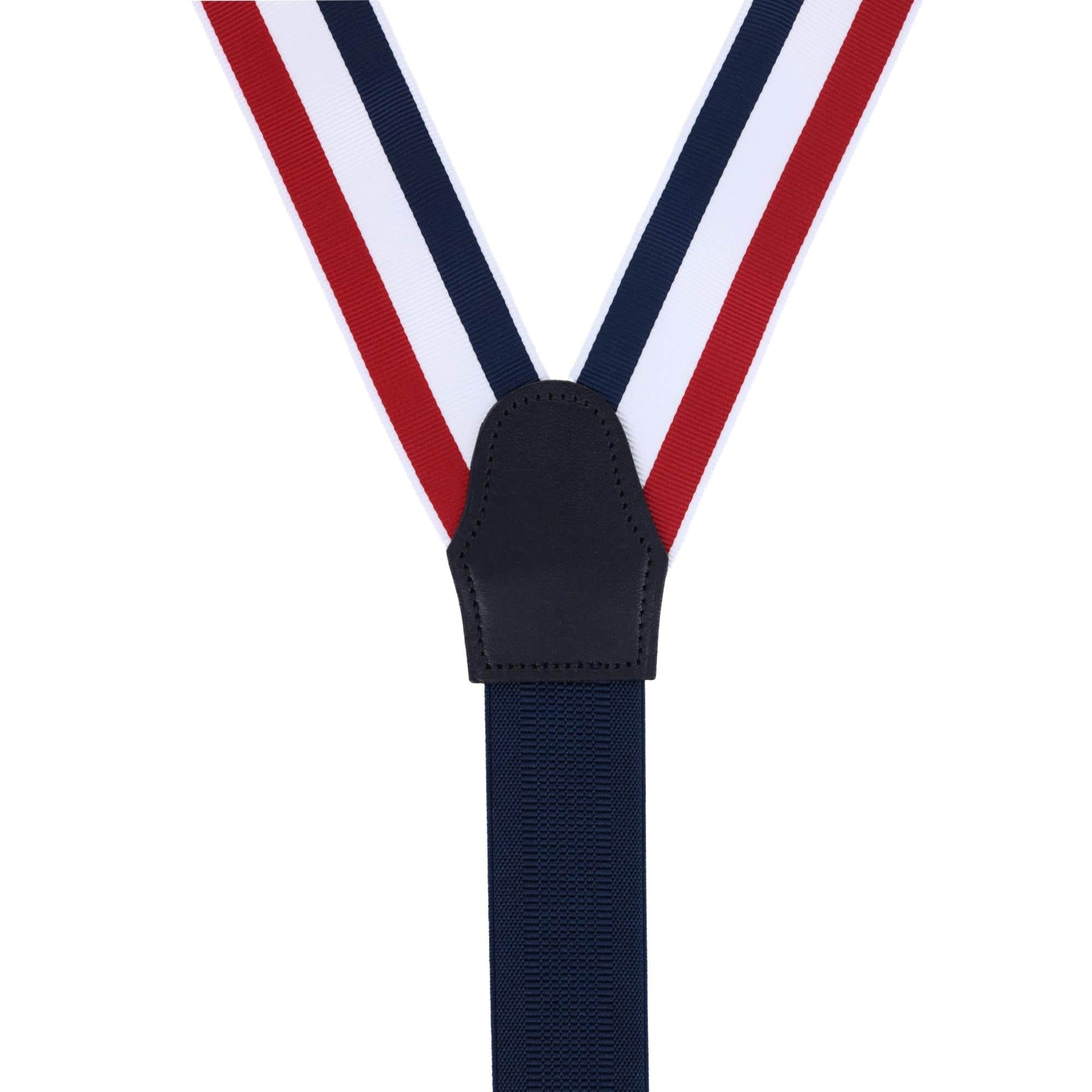 Balint 38MM Striped Non Stretch Grosgrain Ribbon Button End Braces - Image 16