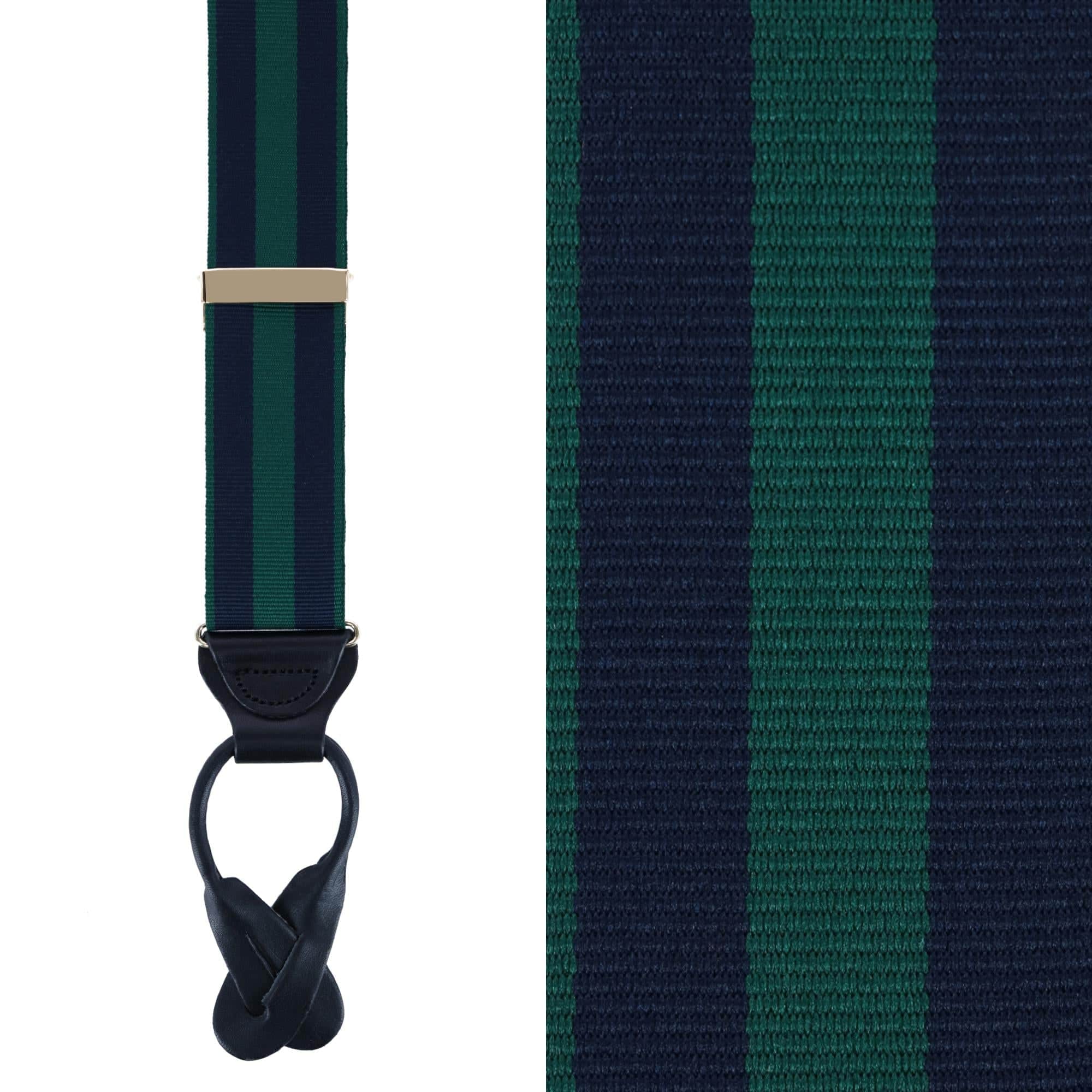 Balint 38MM Striped Non Stretch Grosgrain Ribbon Button End Braces - Image 2